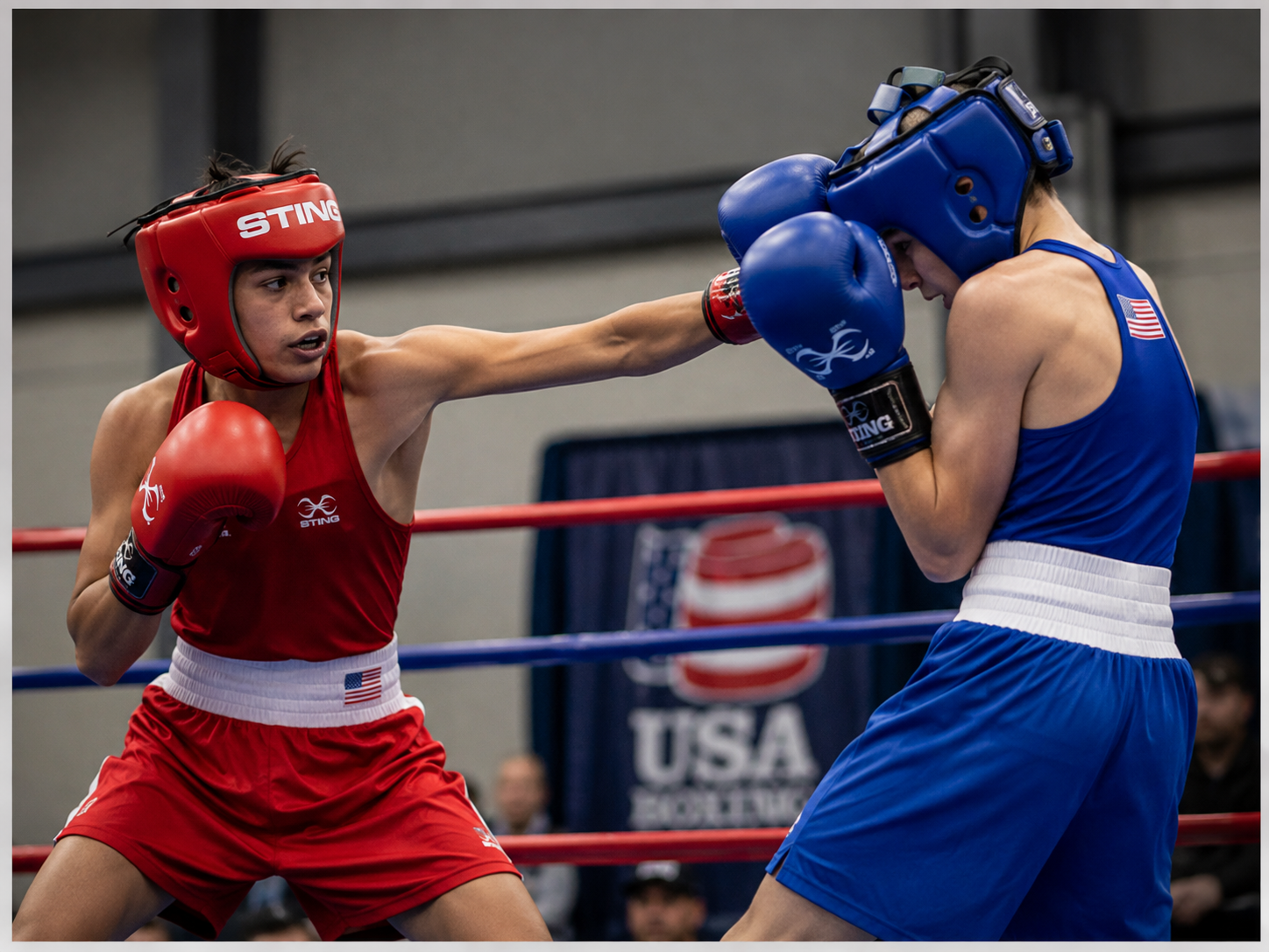 Teen boxing training